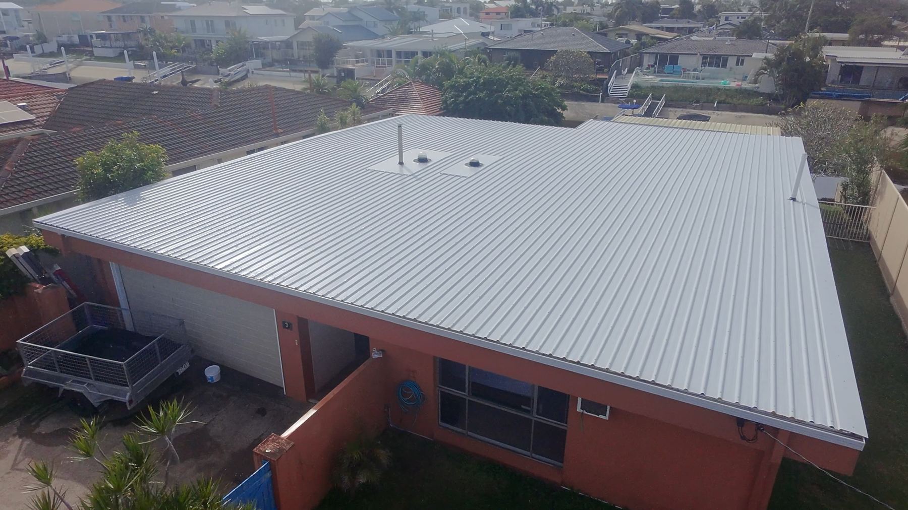 The full roof area on completion