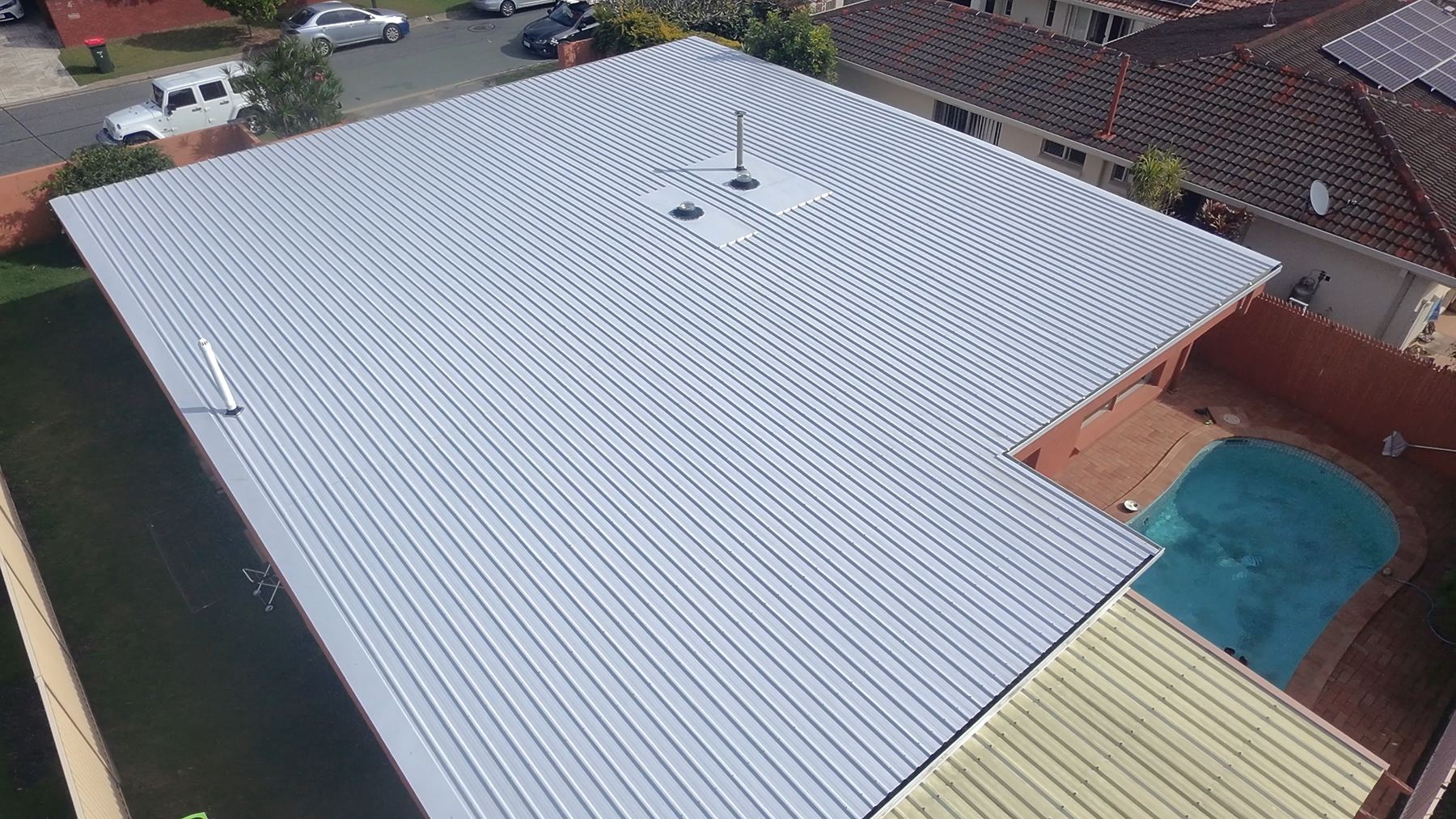 Metal Re-Roof Over Brick Residence, Gold Coast, QLD