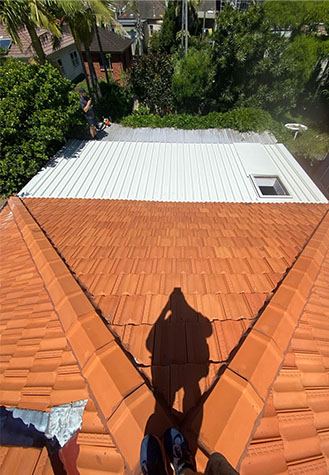 Completed tile work